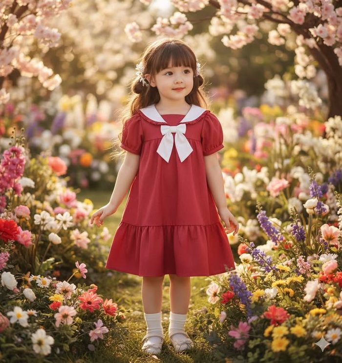 Mẫu váy bé gái Mami Kids